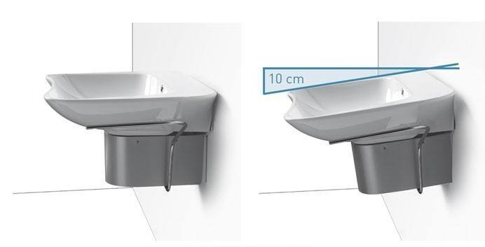 LAVABO PER DISABILI SERIE ROMA RECLINABILE
